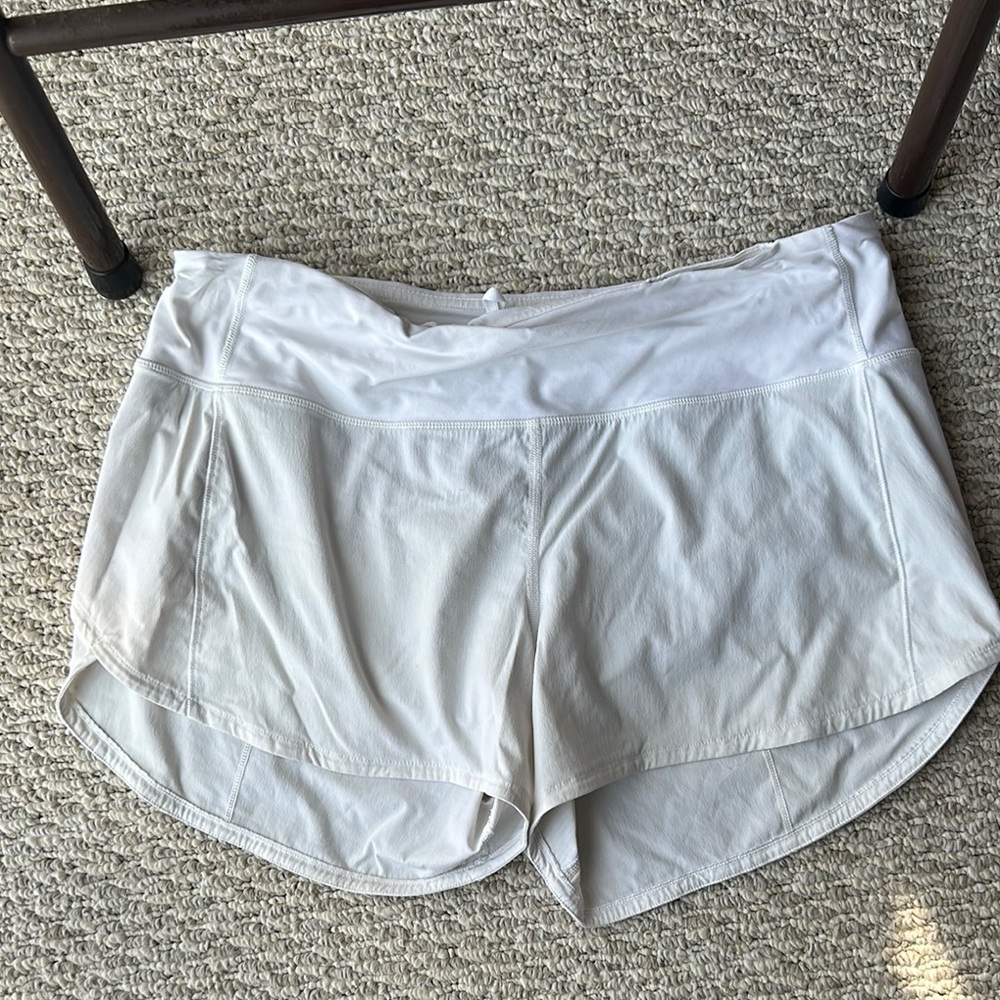 Lululemon white shorts size 8 tall